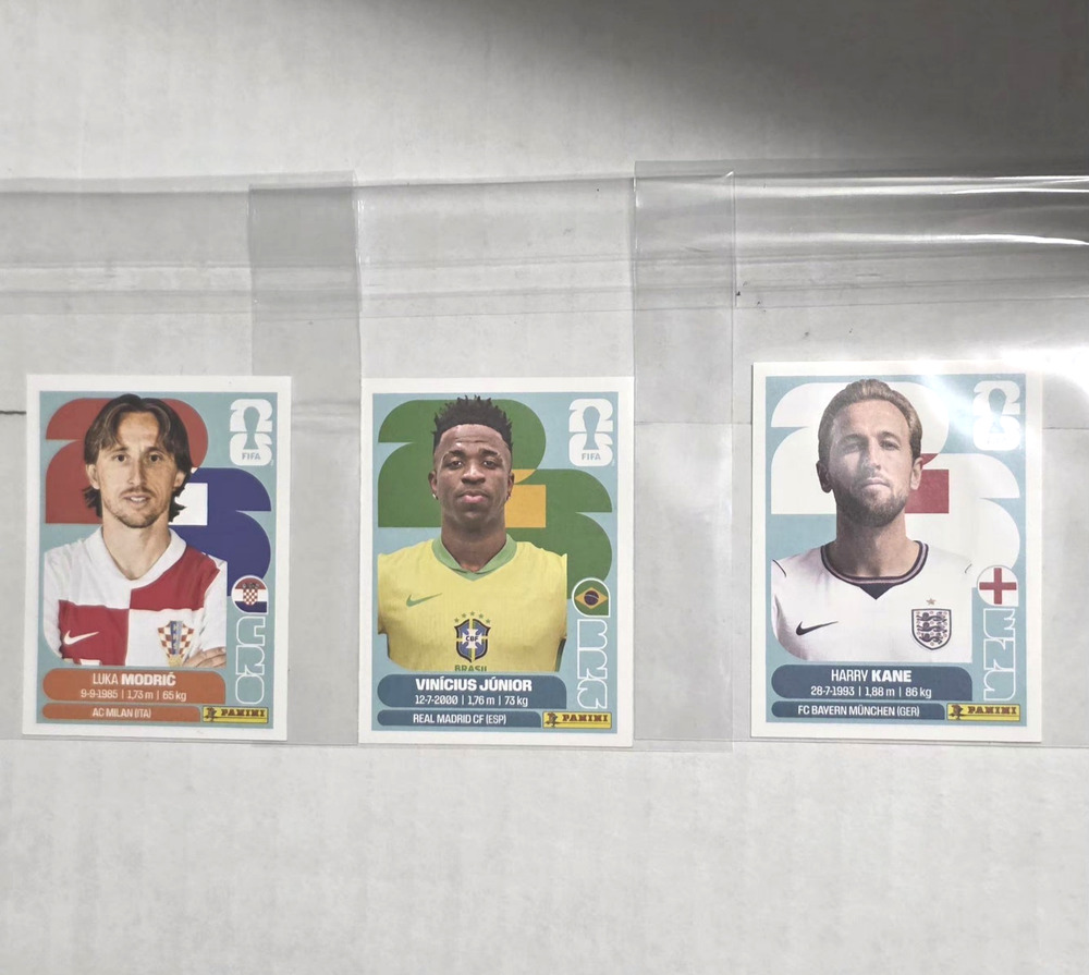 2026 Panini World Cup Stickers Lot of 3 BRA14ENG8CRO 9 Vinicius Jr /Kane/Modric